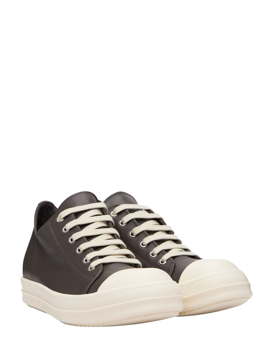 Lage sneakers donker stof/melk