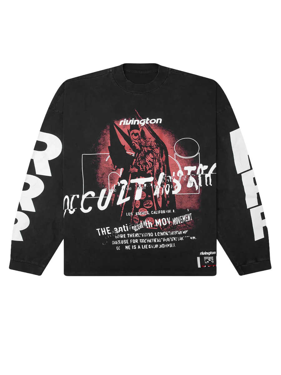 123 Rivington Occultista Vintage L/S Tee in Vintage Black