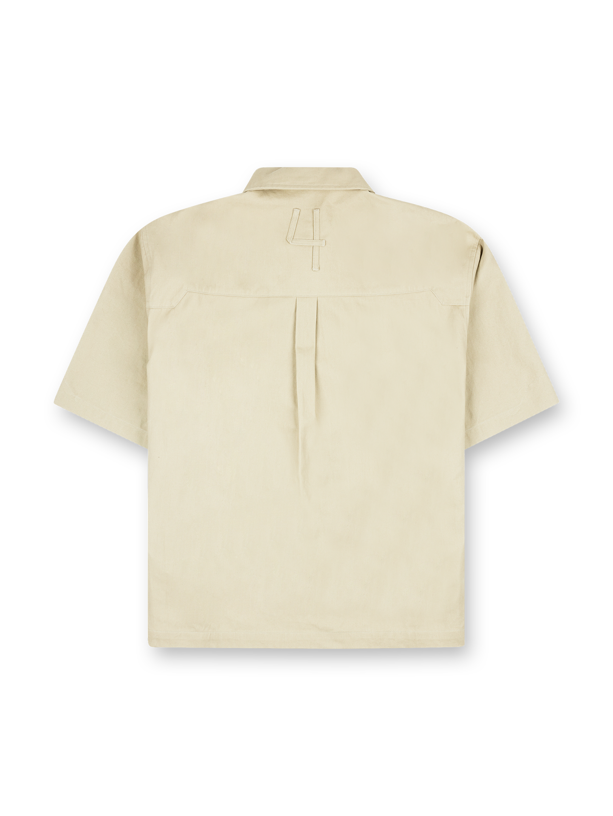 Script SS Zipped Polo Oatmeal