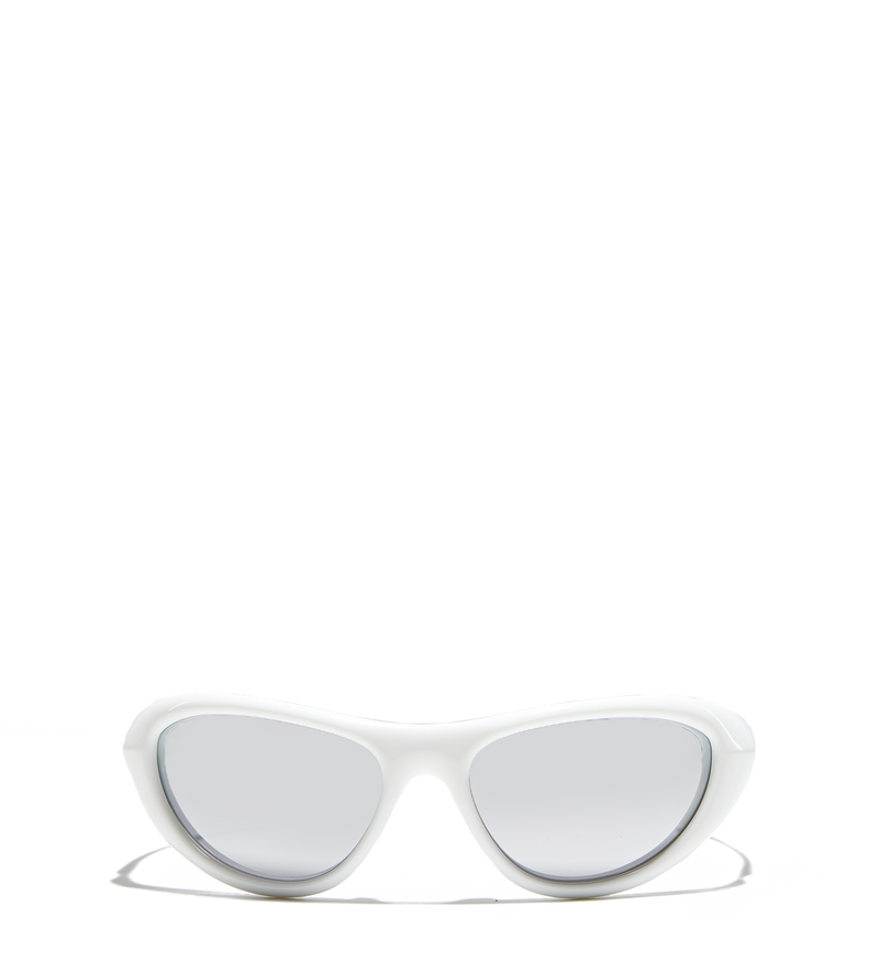 Curve Sporty Cat Eye Sunglasses White - O/S