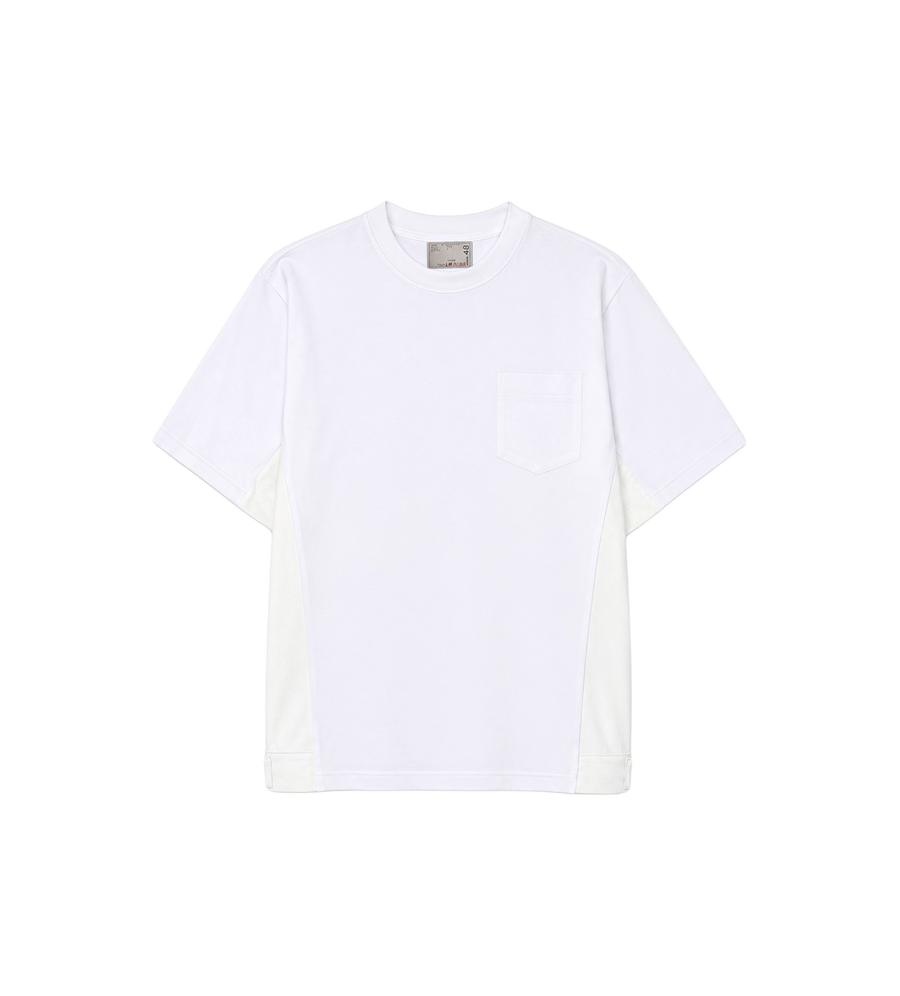 Denim x Cotton Jersey T-Shirt White