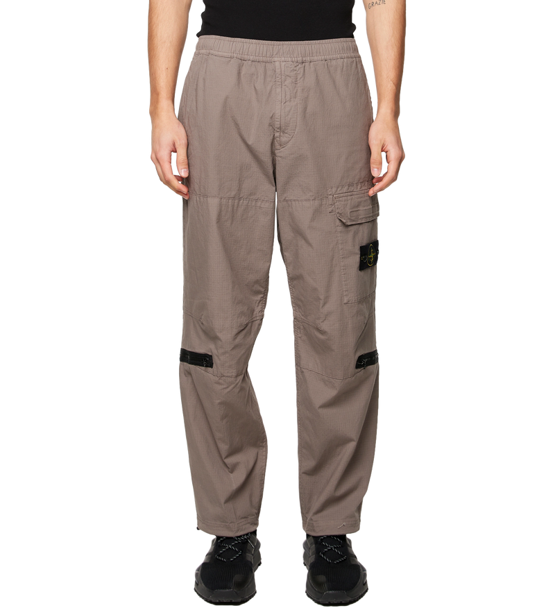 Loose Fit Cargo Trousers Beige - 34