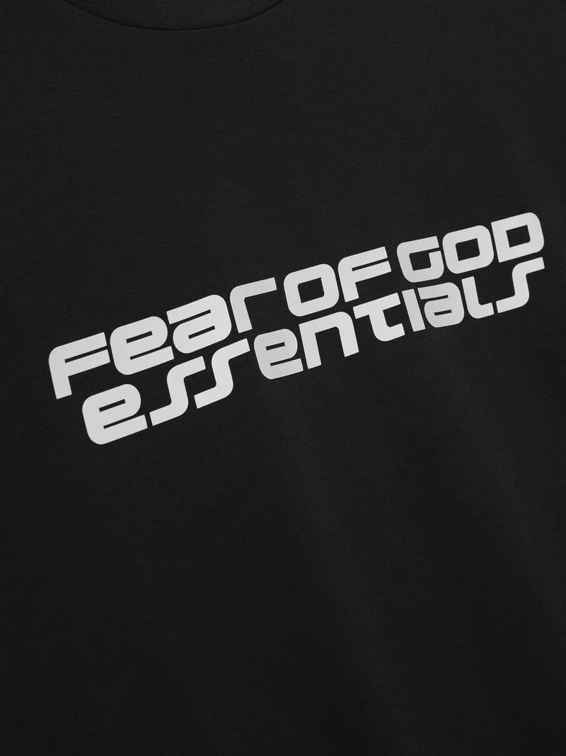 Fear of God Essentials Ponte 90s Tee in Vintage Black