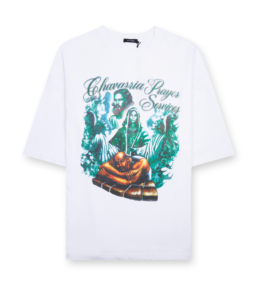 Willy Chavarria Chavarria Prayer Services Northsider Tee in White