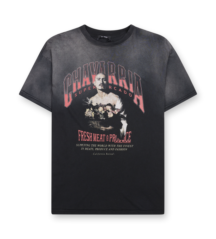 Willy Chavarria San Chachi Produce Easy Tee in Black