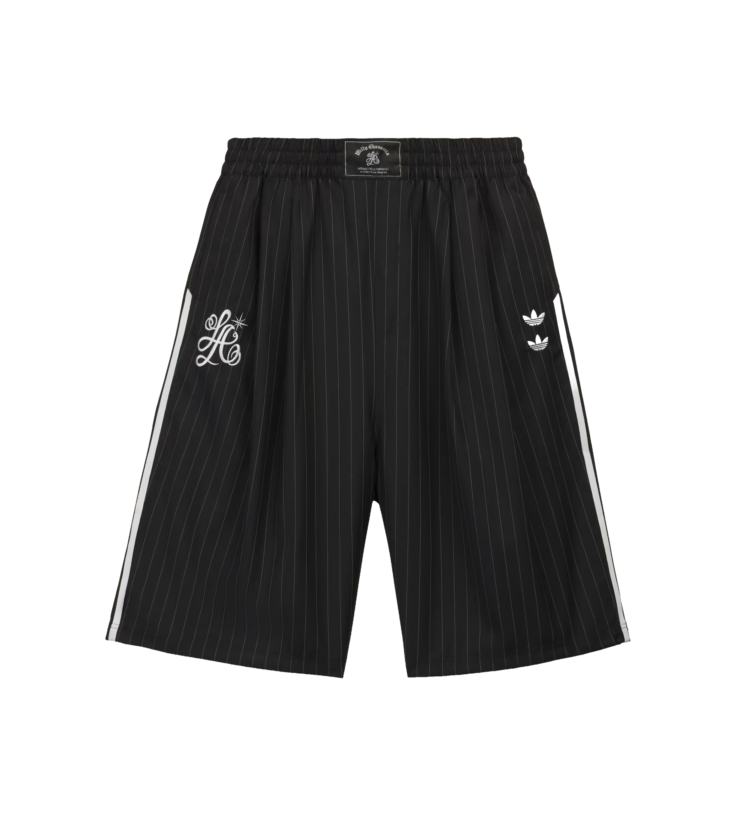 Adidas x Willy Chavarria Pinstripe Short in Black/White