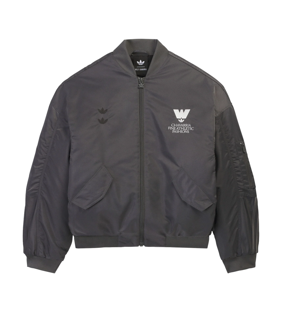 Adidas x Willy Chavarria Satin Bomber in Grey