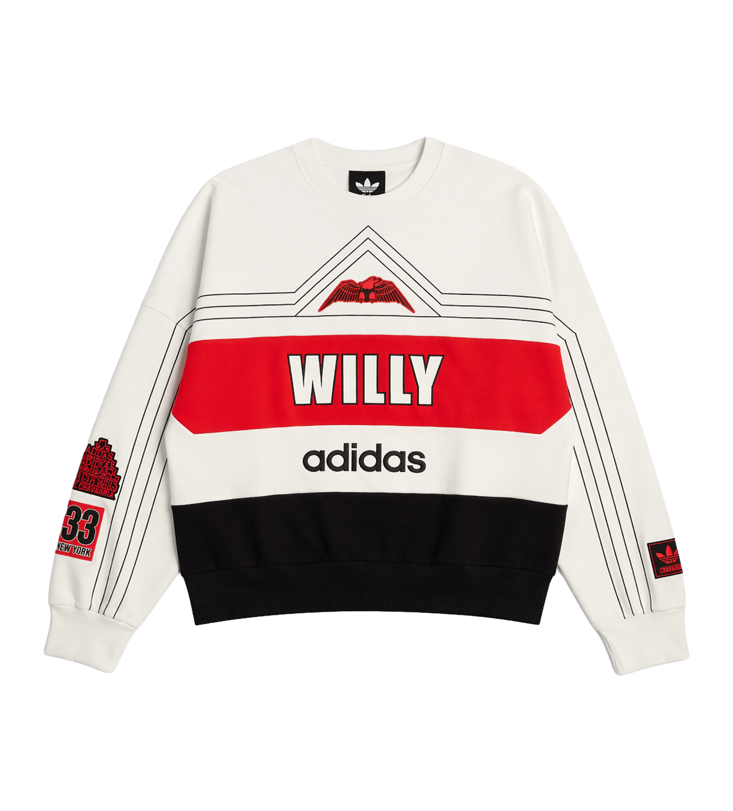 Adidas x Willy Chavarria NY Ball Crew Sweat in Off White