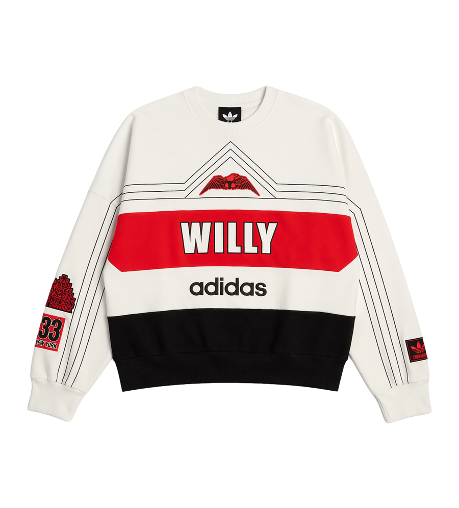 Adidas x Willy Chavarria NY Ball Crew Sweat in Off White