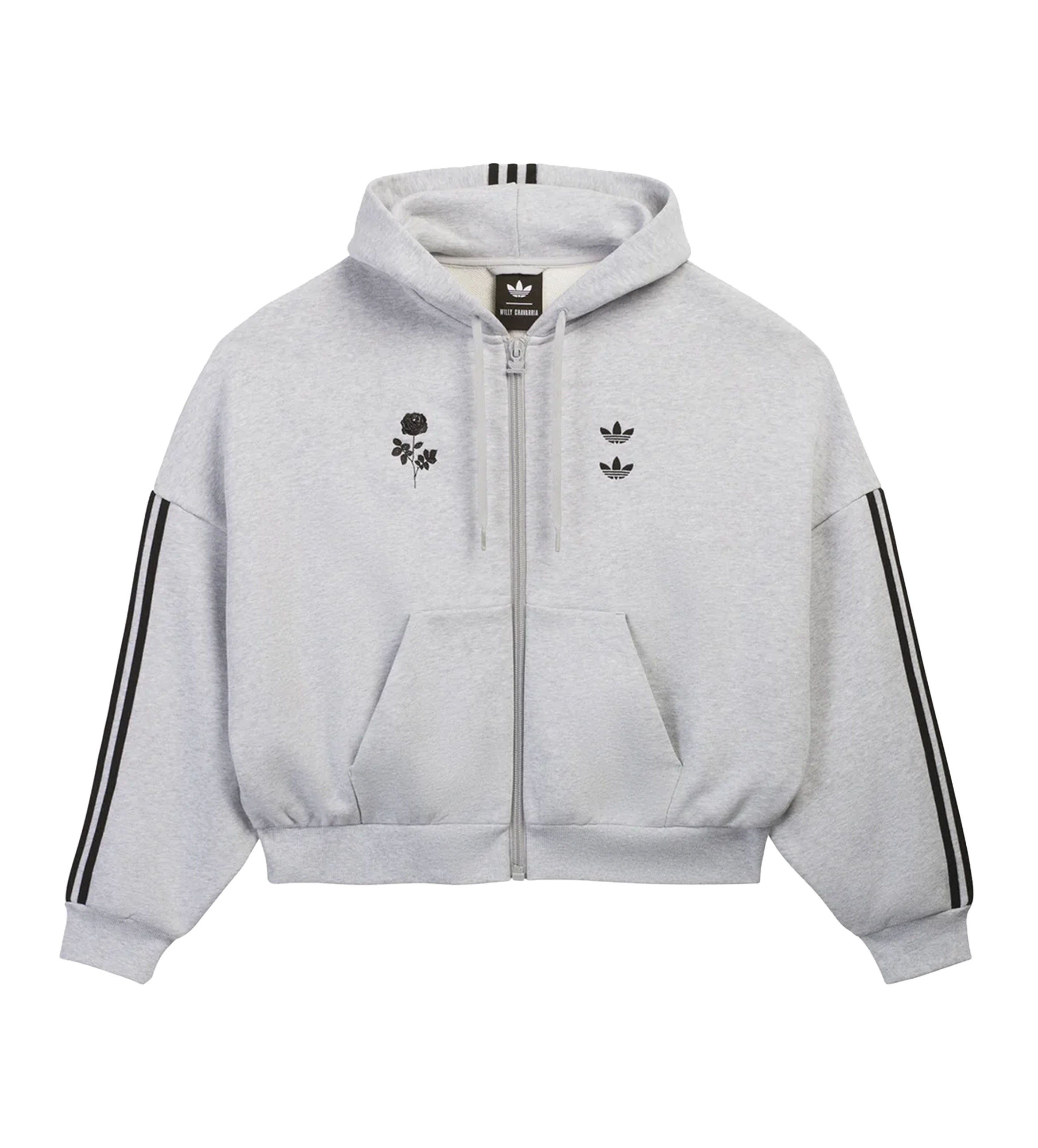 Adidas x Willy Chavarria Zipped Hoodie in Light Grey – FOUR Amsterdam Adidas x Willy Chavarria Zipped Hoodie in Light Grey – FOUR Amsterdam