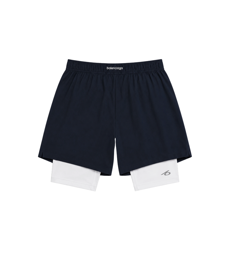 Techwear Shorts Navy/White