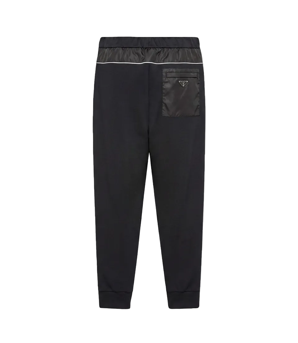 Prada Sweatpants with Re-Nylon Details in Black