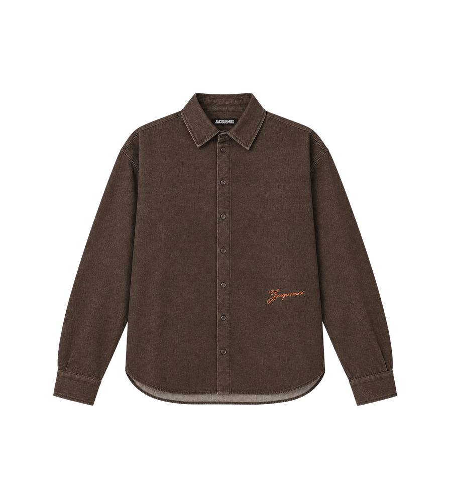 The de-Nîmes Simon Denim Shirt Brown