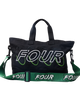 Circles Embroidery Shopper Emerald Green