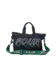 Circles Embroidery Shopper Emerald Green
