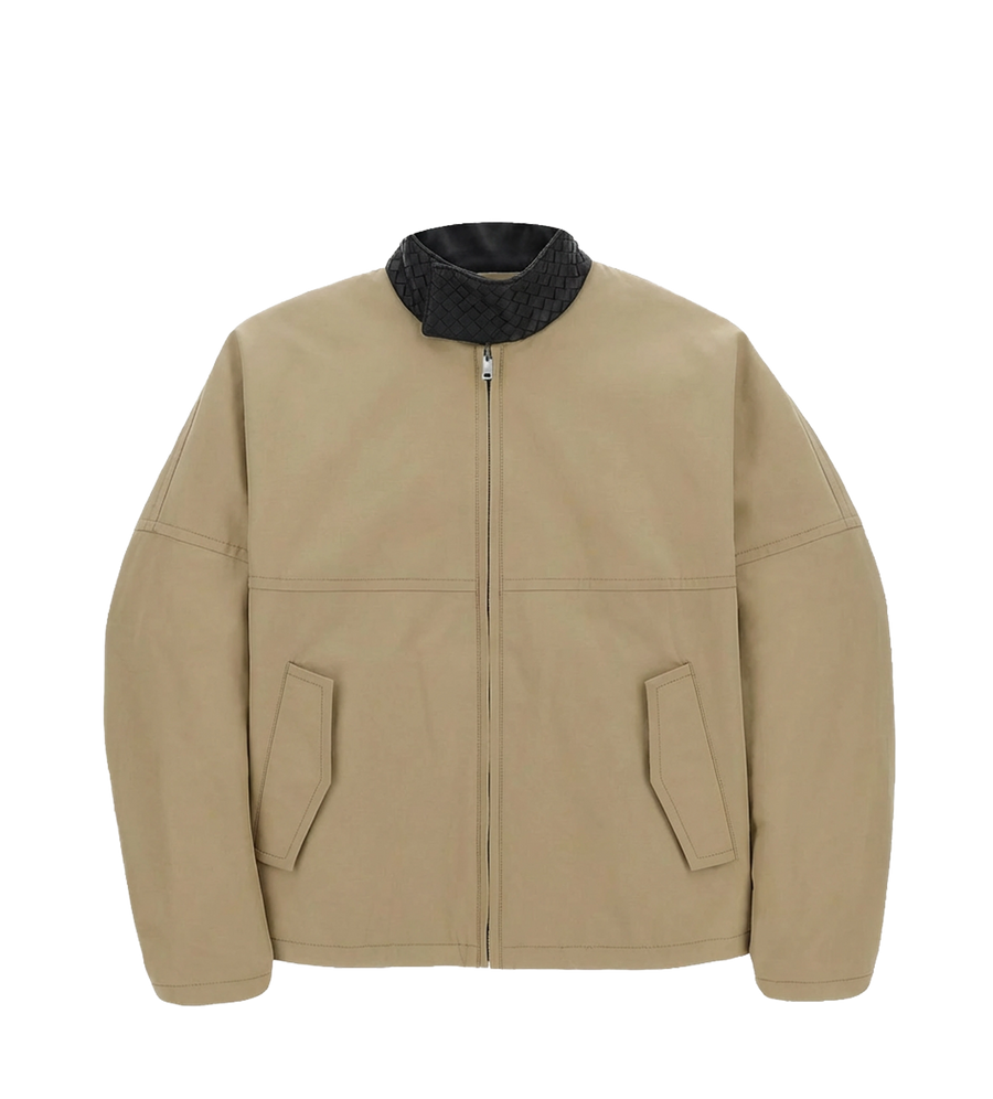Bottega Veneta Intrecciato Collar Jacket in Sahara