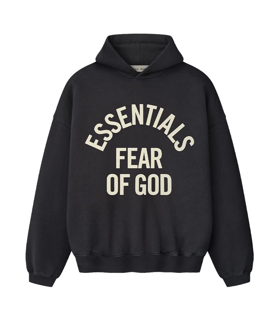 Fear of God Essentials Campus 90s Hoodie in Faded Black