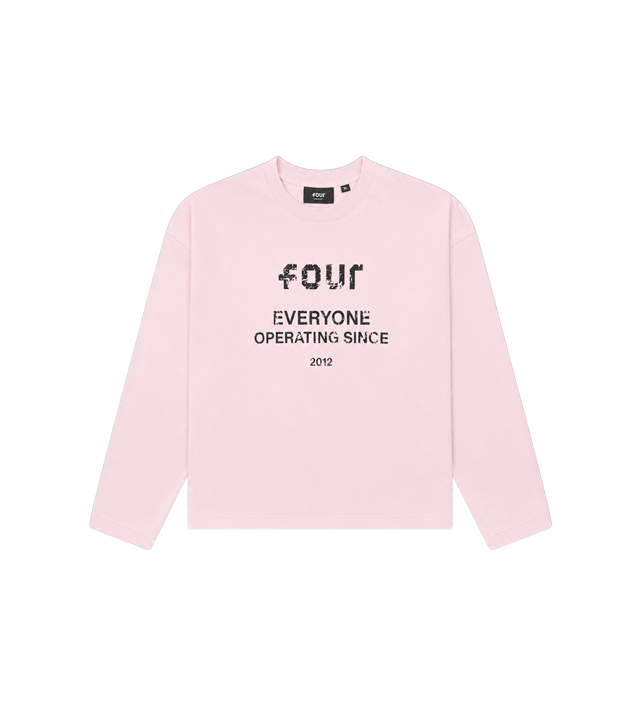 Quote Boxy Longsleeve Light Pink