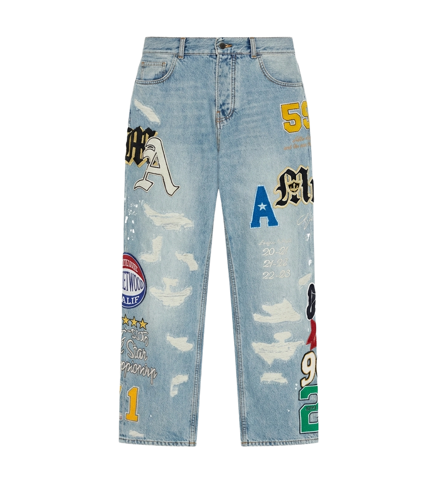 AMIRI Jeans met patches in blauw