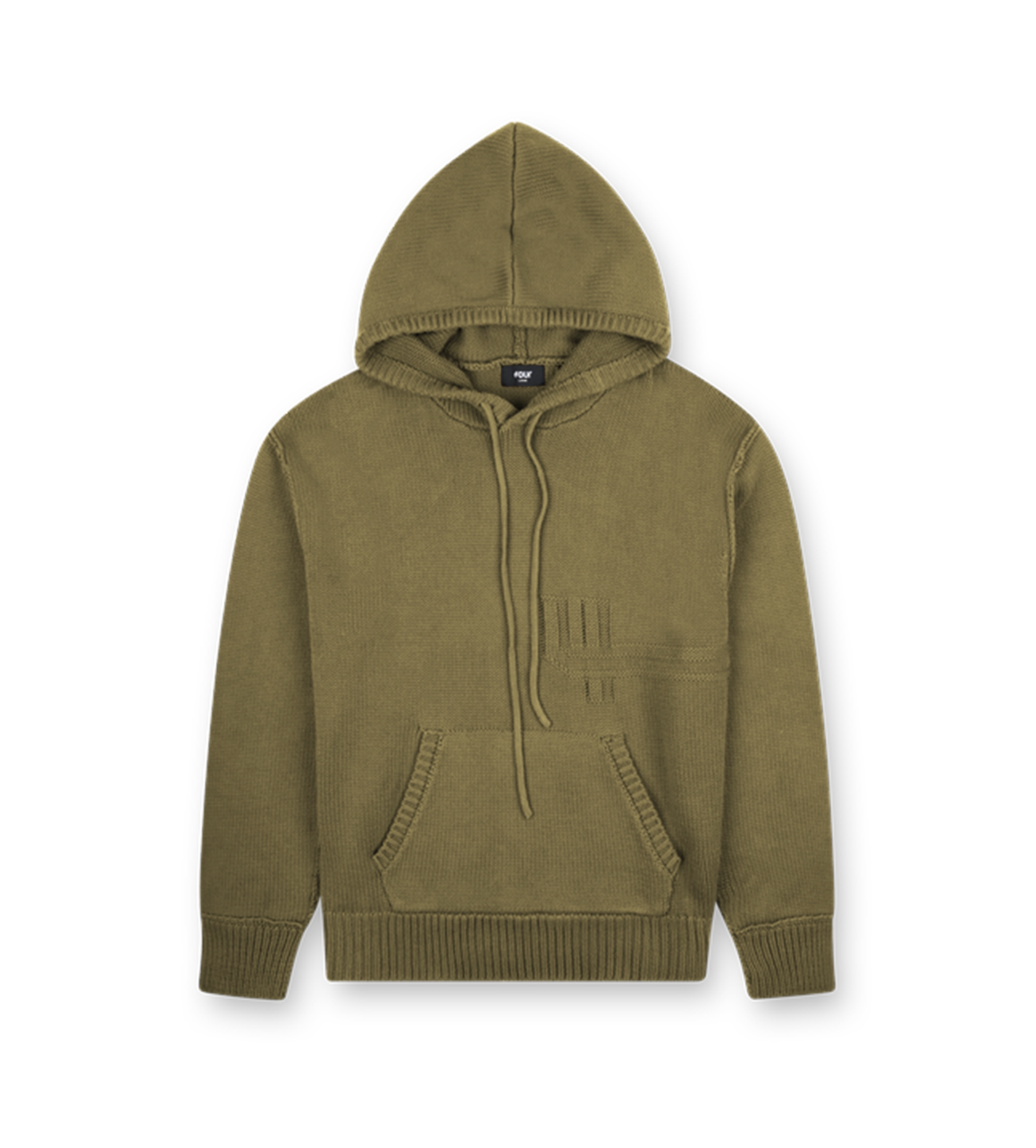 Knitted Hoodie Deep Olive