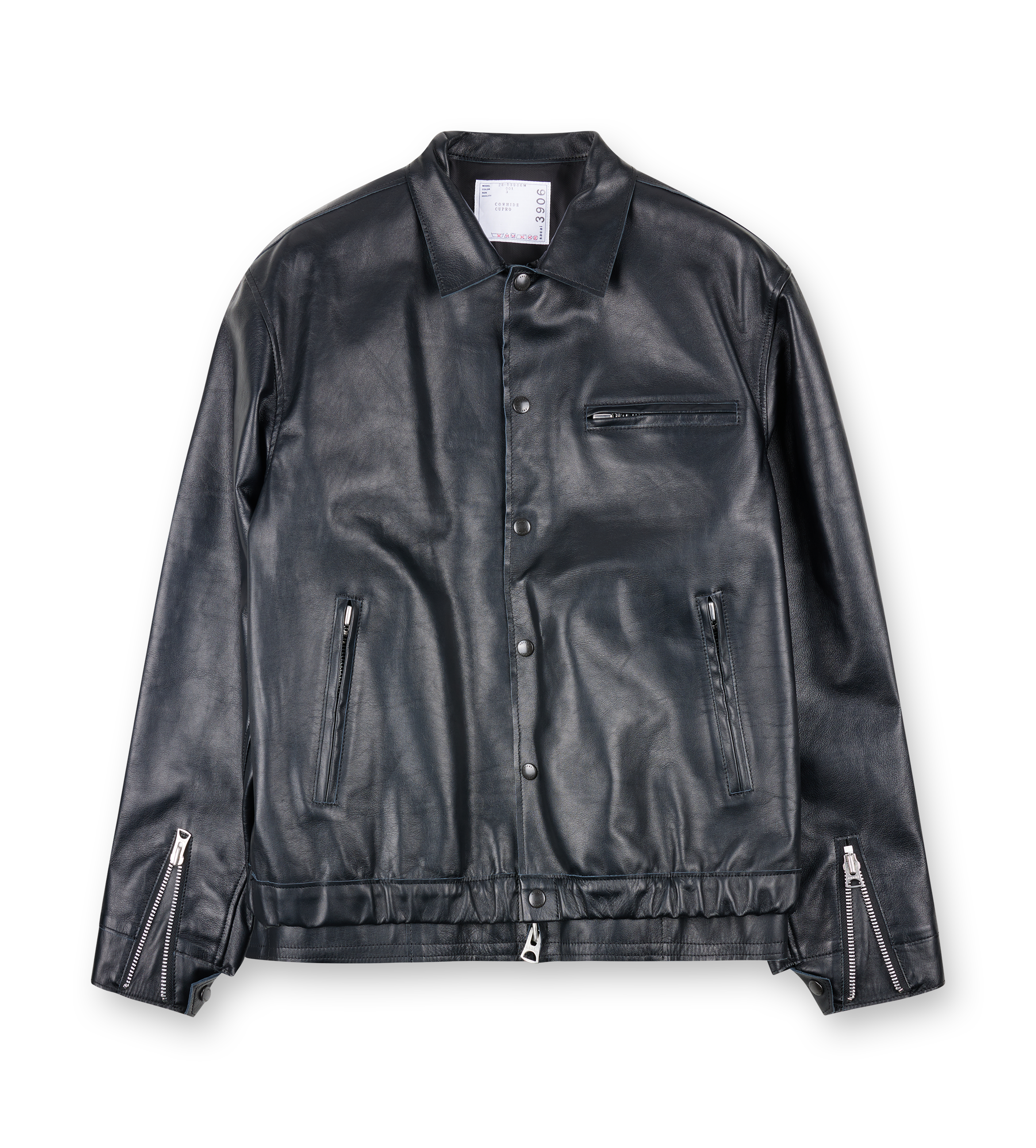 Sacai Leather Blouson in Black