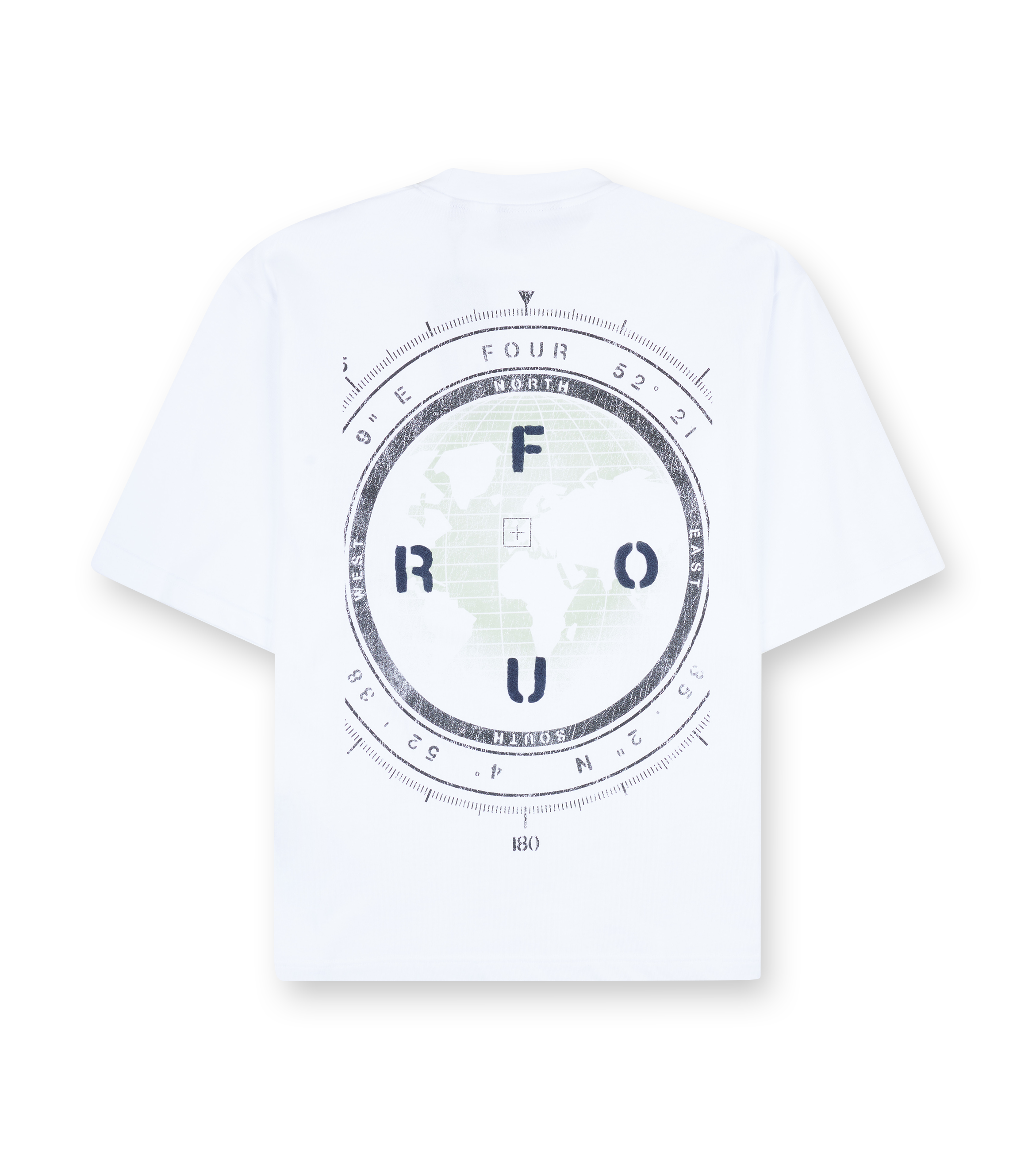 World Location Boxy T-Shirt White