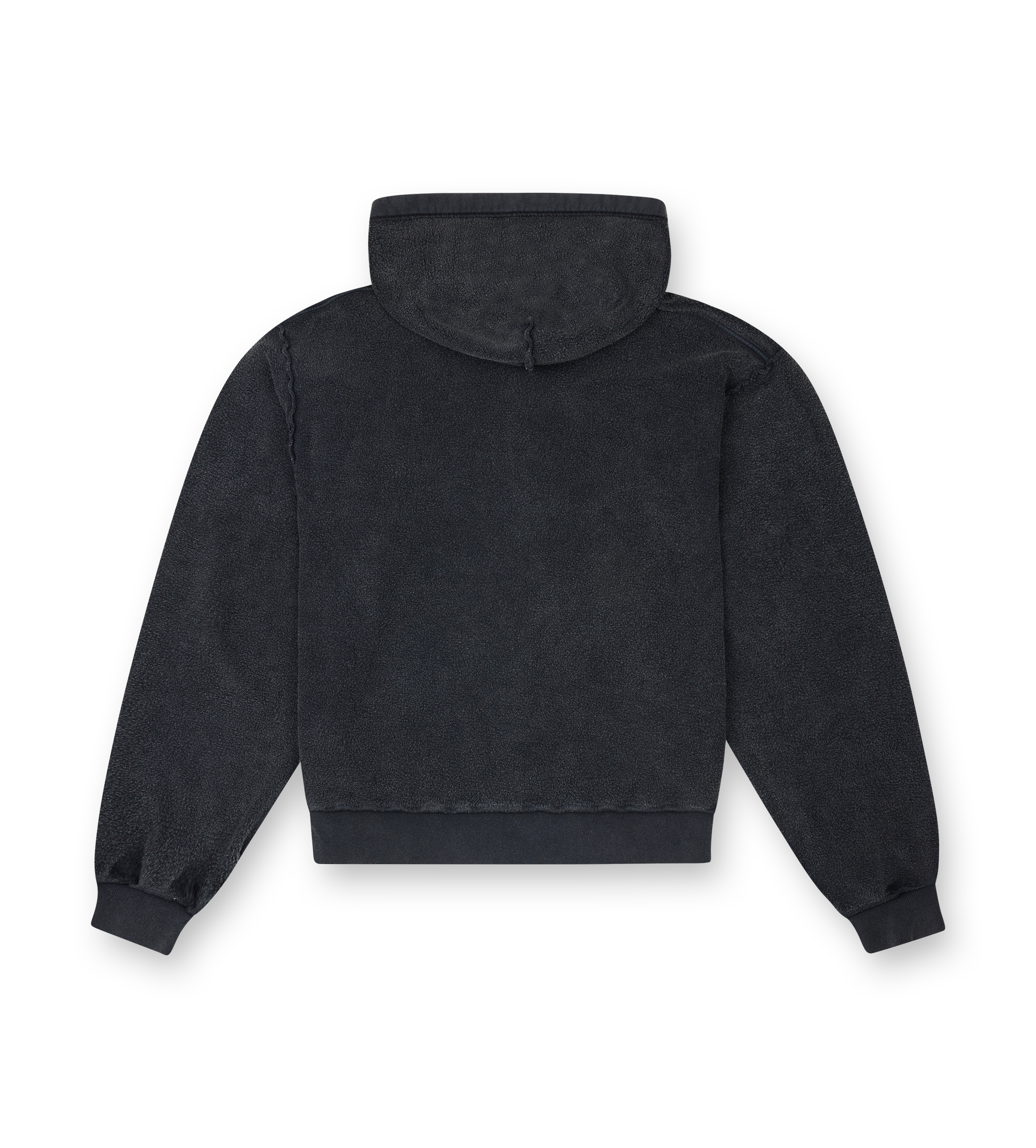 Balenciaga 3B Sports Icon Inside-Out Zip-Up Hoodie in Faded Black