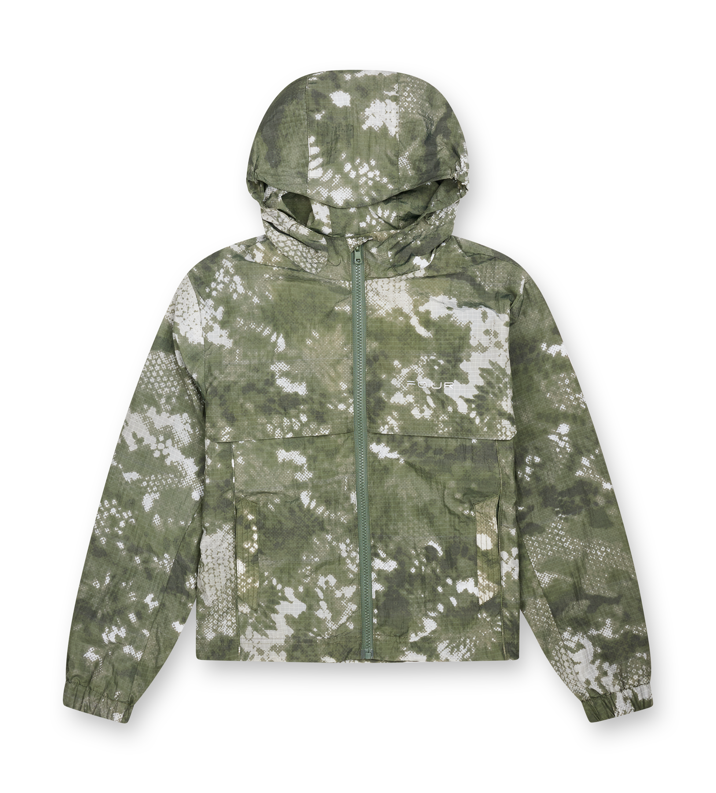 Sportswear Windbreaker Jacket Green Camo