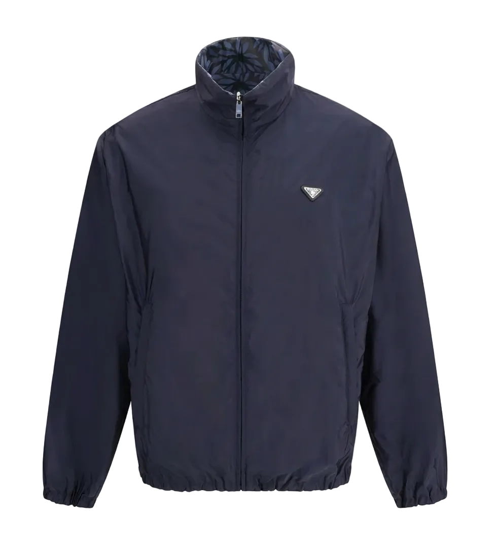 Prada Re-Nylon Reversible Jacket in Navy Blue