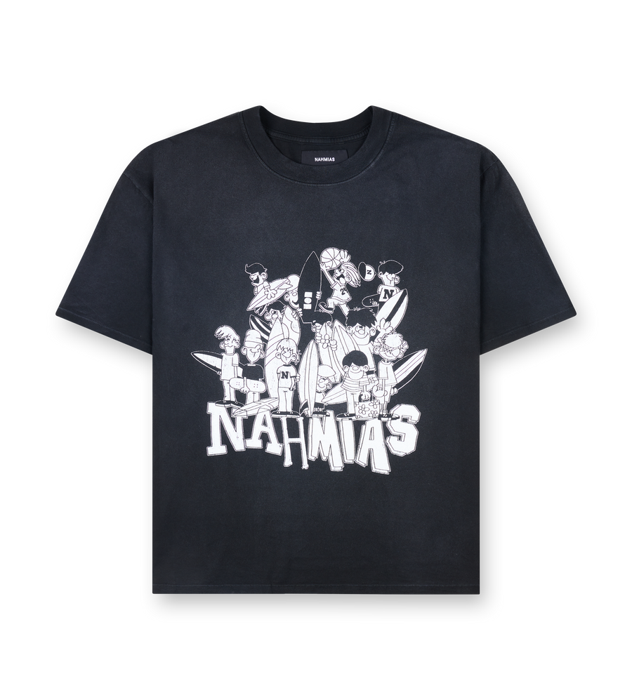 Nahmias Groms Boxy T-Shirt in Aged Black