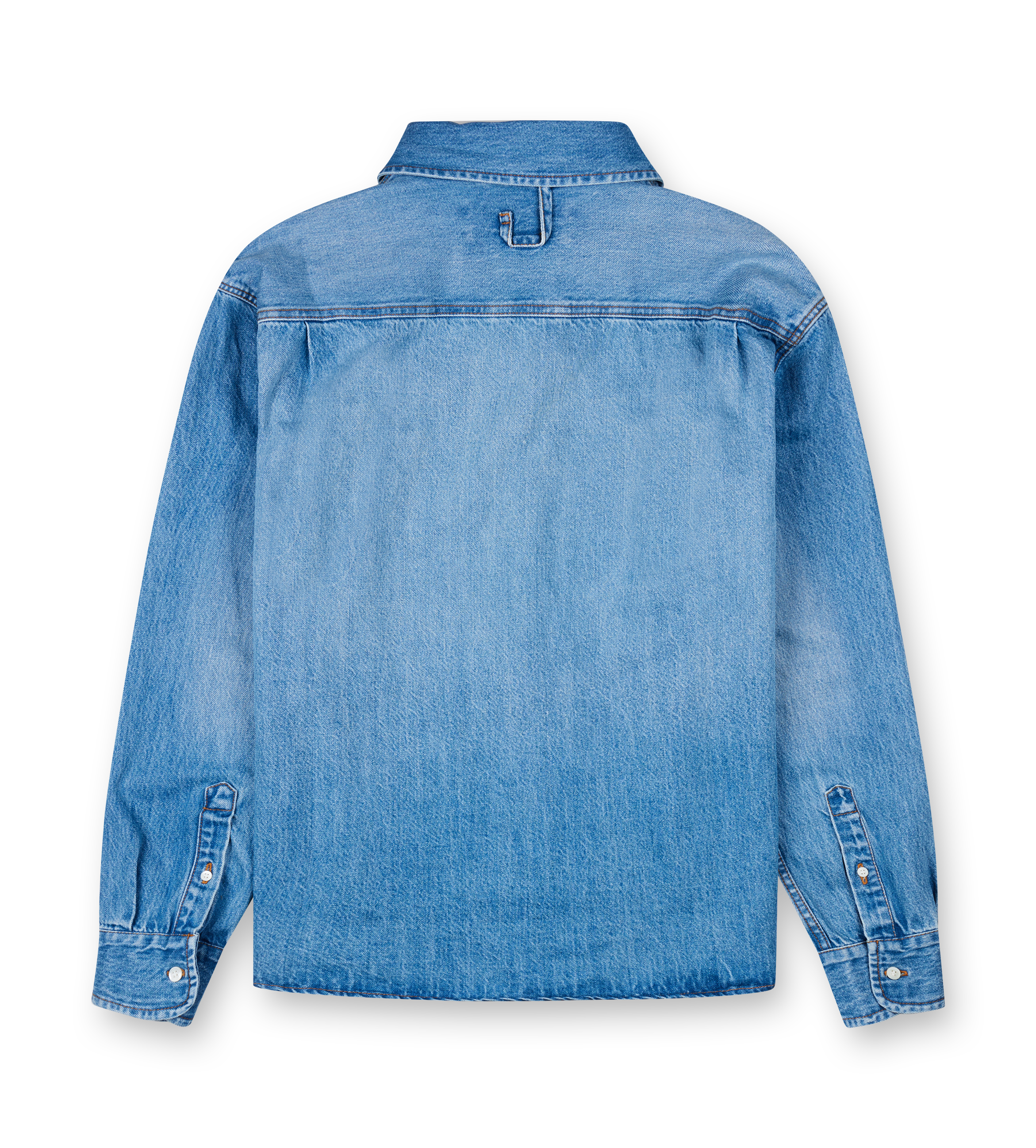 Jacquemus The Simon de-Nîmes Denim Shirt in Blue/Tabac