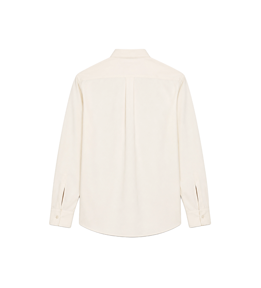 Embroidered Logo Shirt Cream White