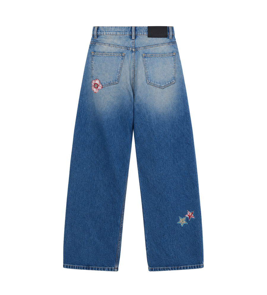 Wipeout Novelty Jean Vintage Indigo Rigid Denim