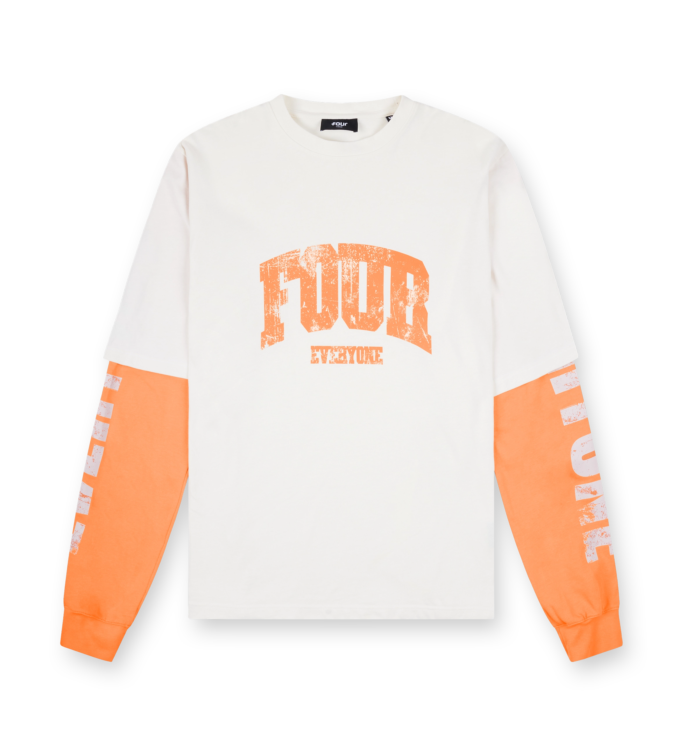 Four Everyone DL Longsleeve Cannoli Crème/Oranje