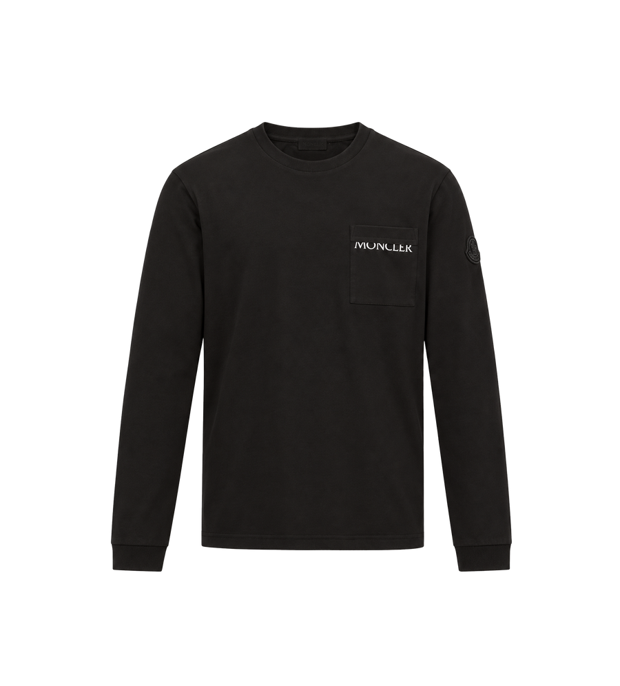 Logo Cotton Long Sleeve Black