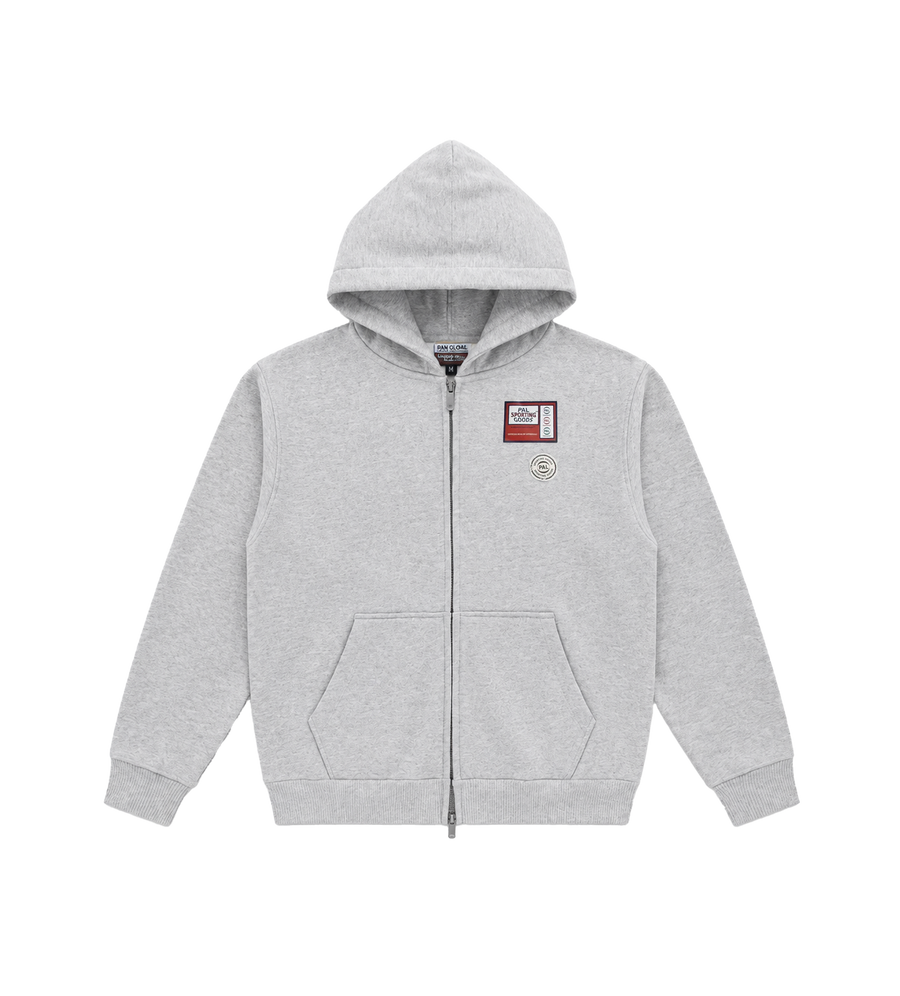 De Brando Full Zip lichtgrijs gemêleerd