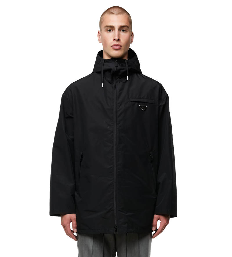 Technical Poplin Raincoat Black - L