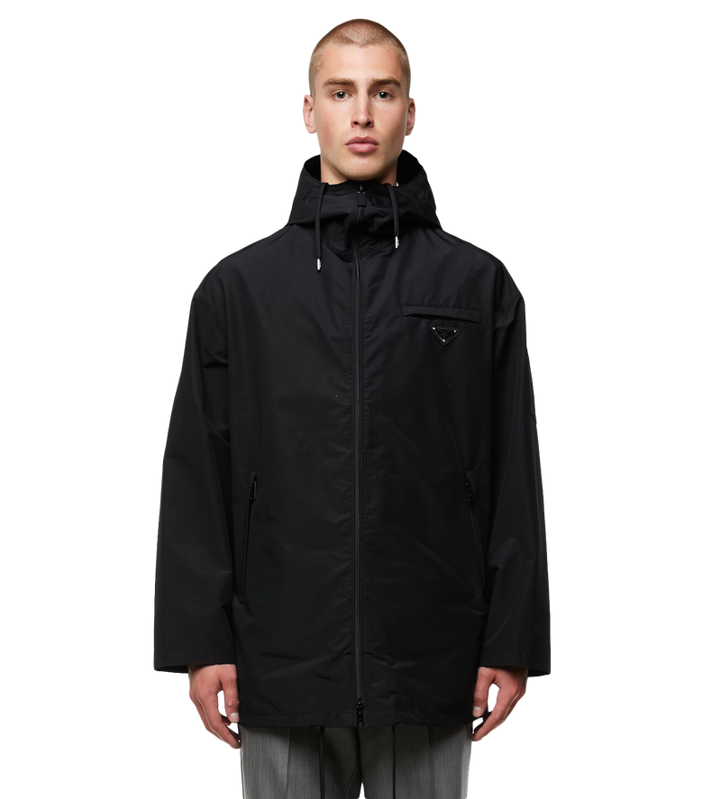 Technical Poplin Raincoat Black - M