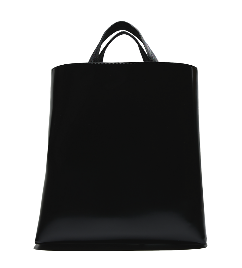 Brushed Leather Tote Bag Black - O/S