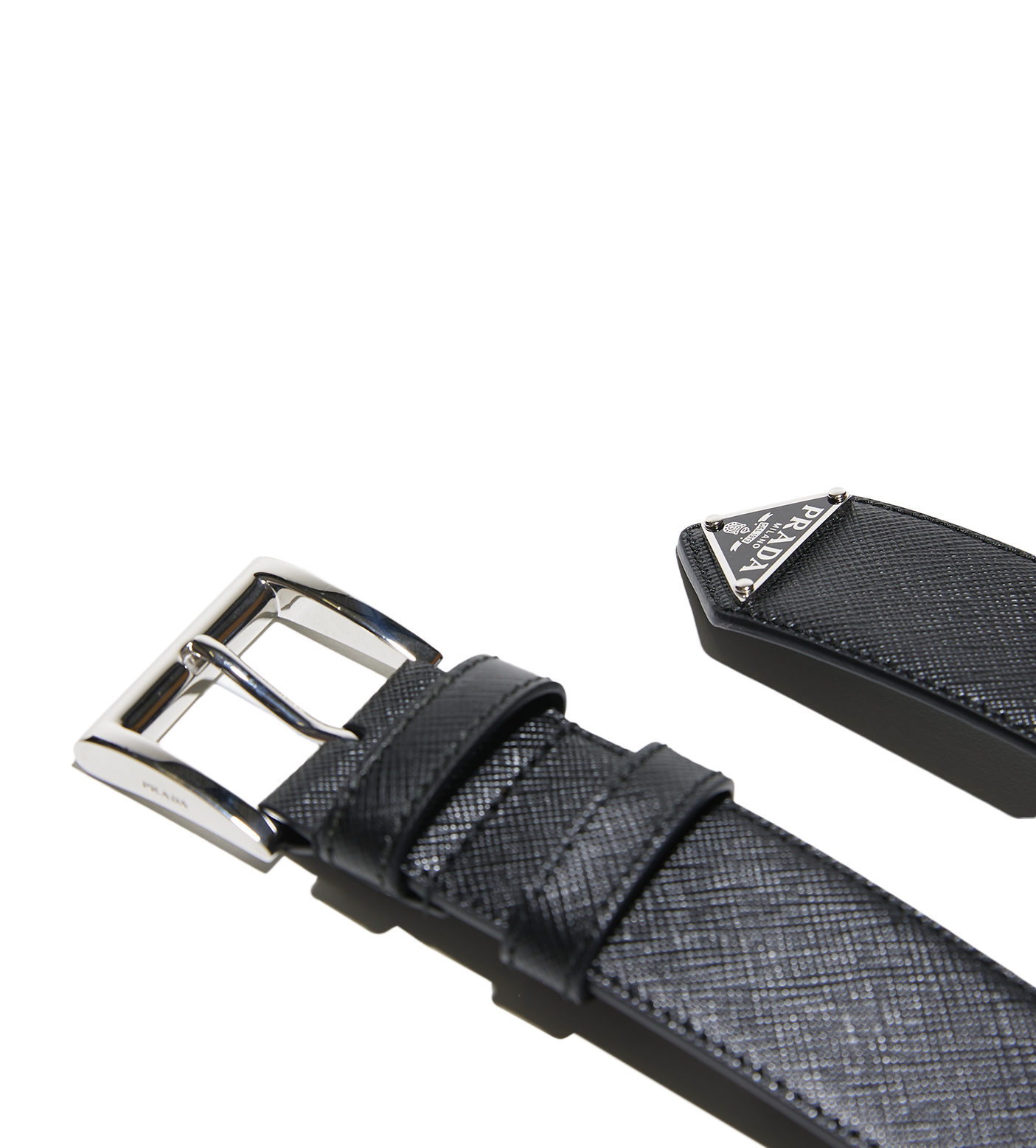 Saffiano Leather Belt Black