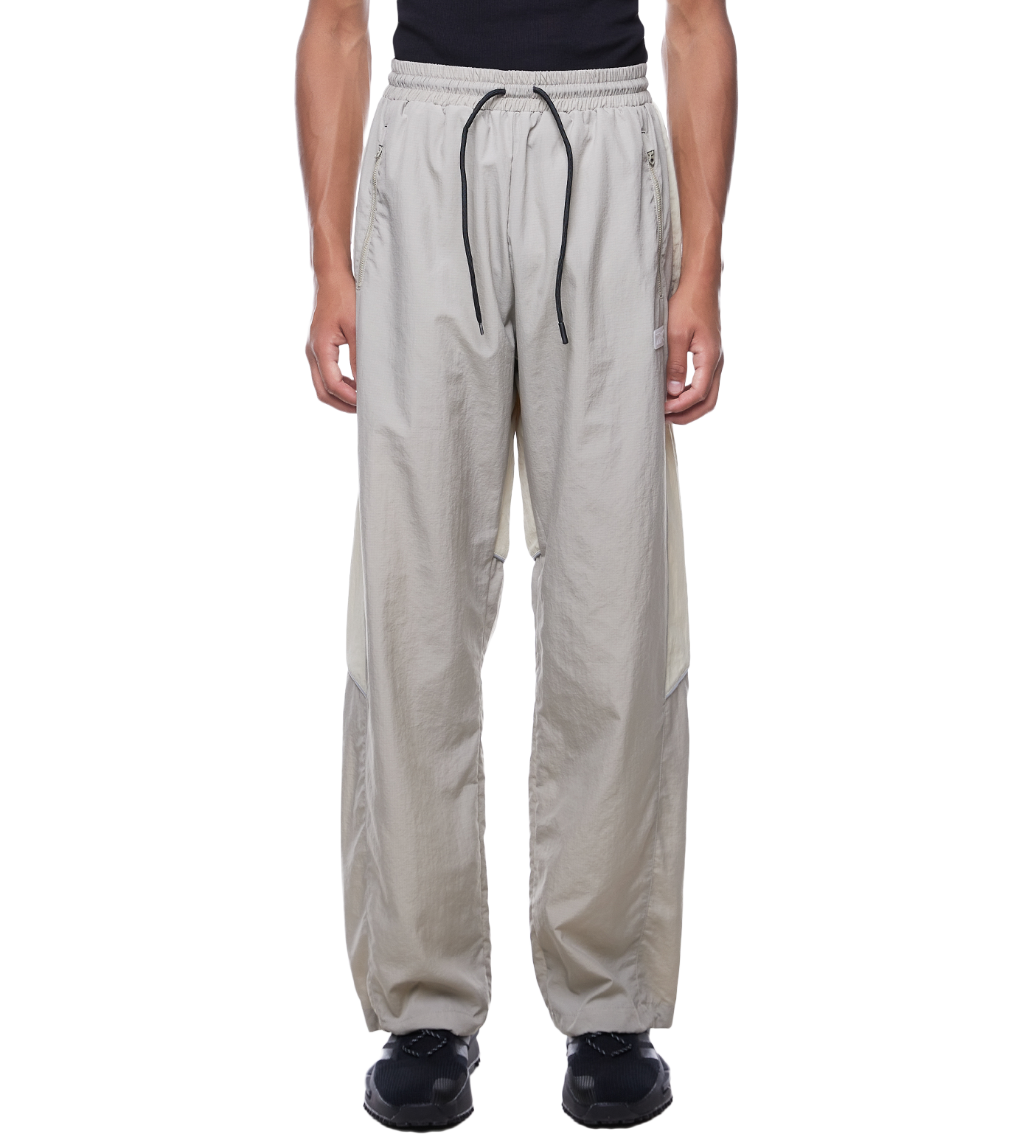 Panelled track pants with elasticated drawstring waist online