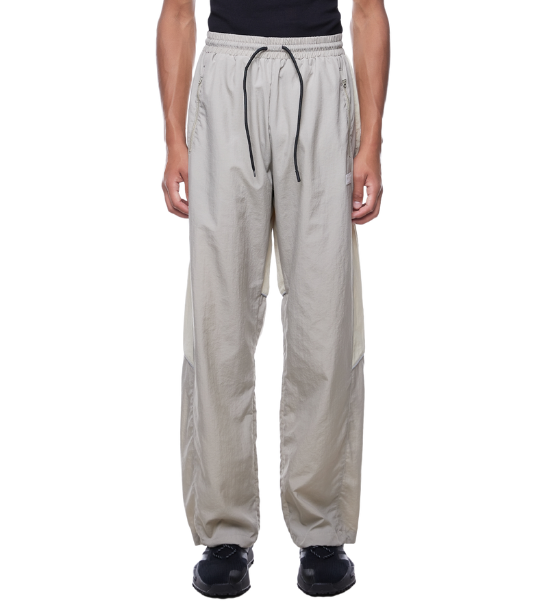 Vector Blocked Panelled Drawstring Track Pants Beige - L