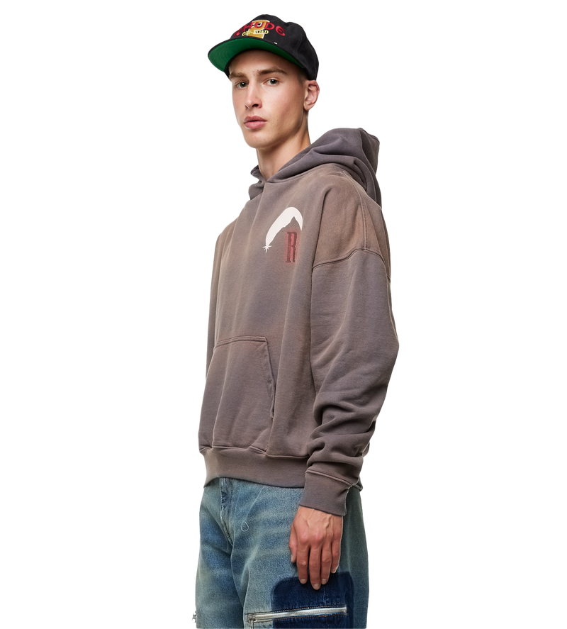 Moonlight Stamp Hoodie Vintage Grey - XL