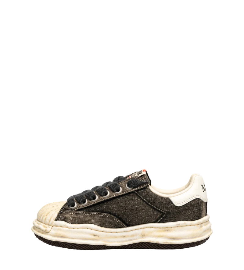 Blakey OG Sole gebleekt canvas lage top Sneaker Zwart
