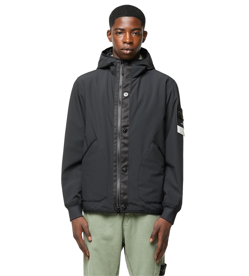 Compass-patch Hooded Jacket Black - XXL