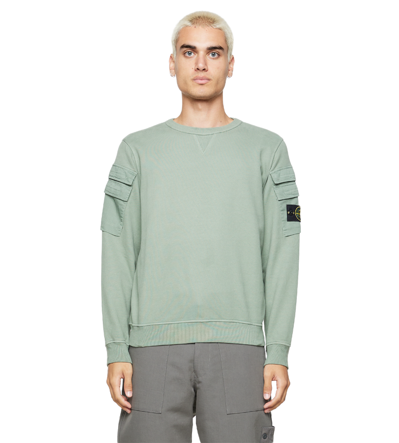 Compass-patch Sweatshirt Green - XL