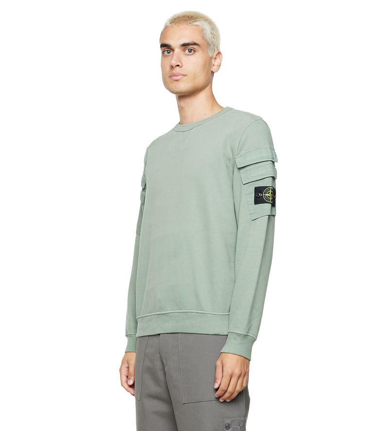 Compass-patch Sweatshirt Green - XL