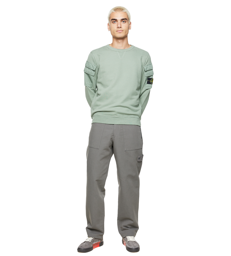 Compass-patch Sweatshirt Green - XL
