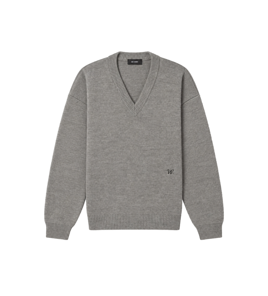 V-Neck Sweater Grey