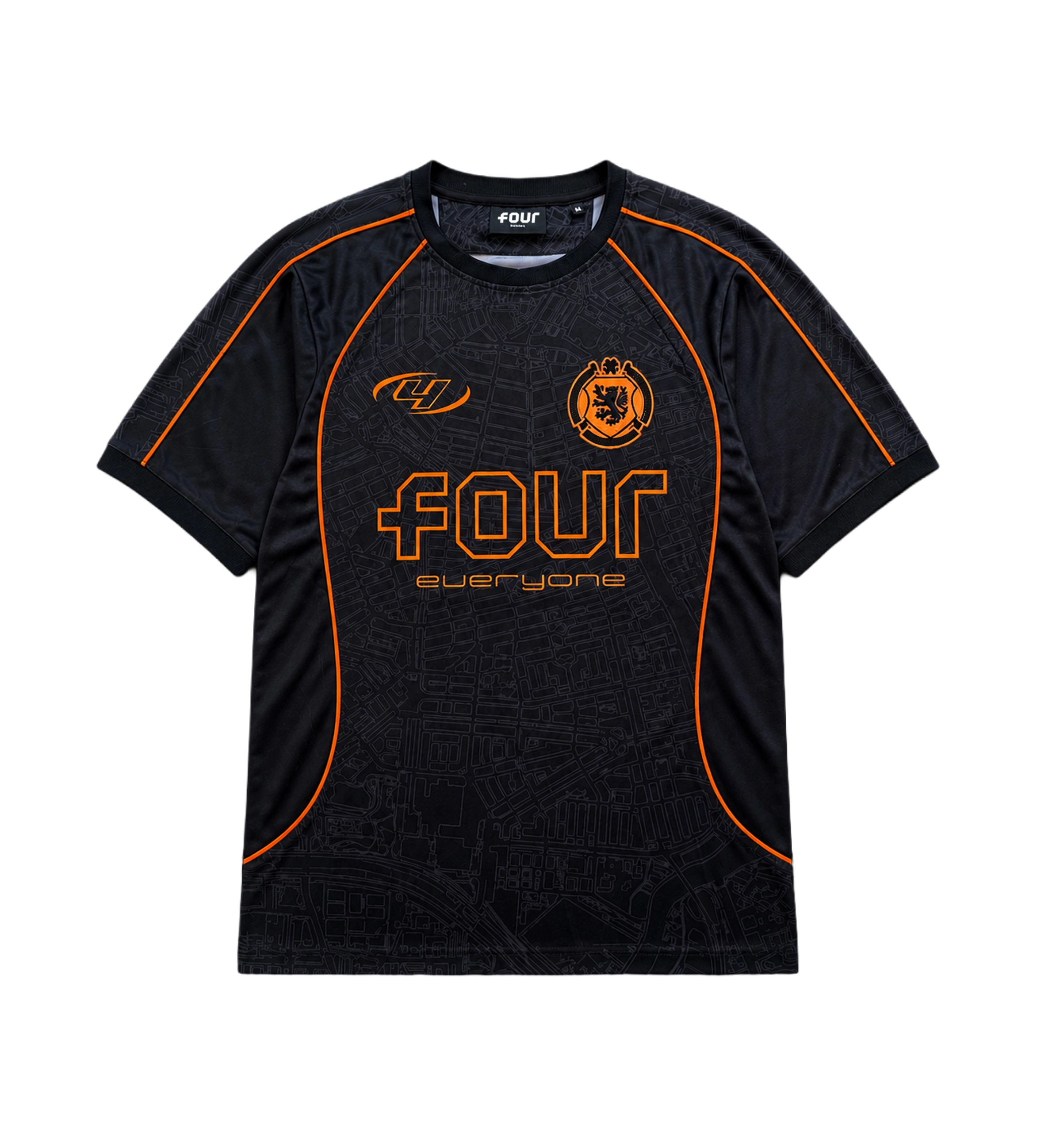 Map Football T-shirt Black